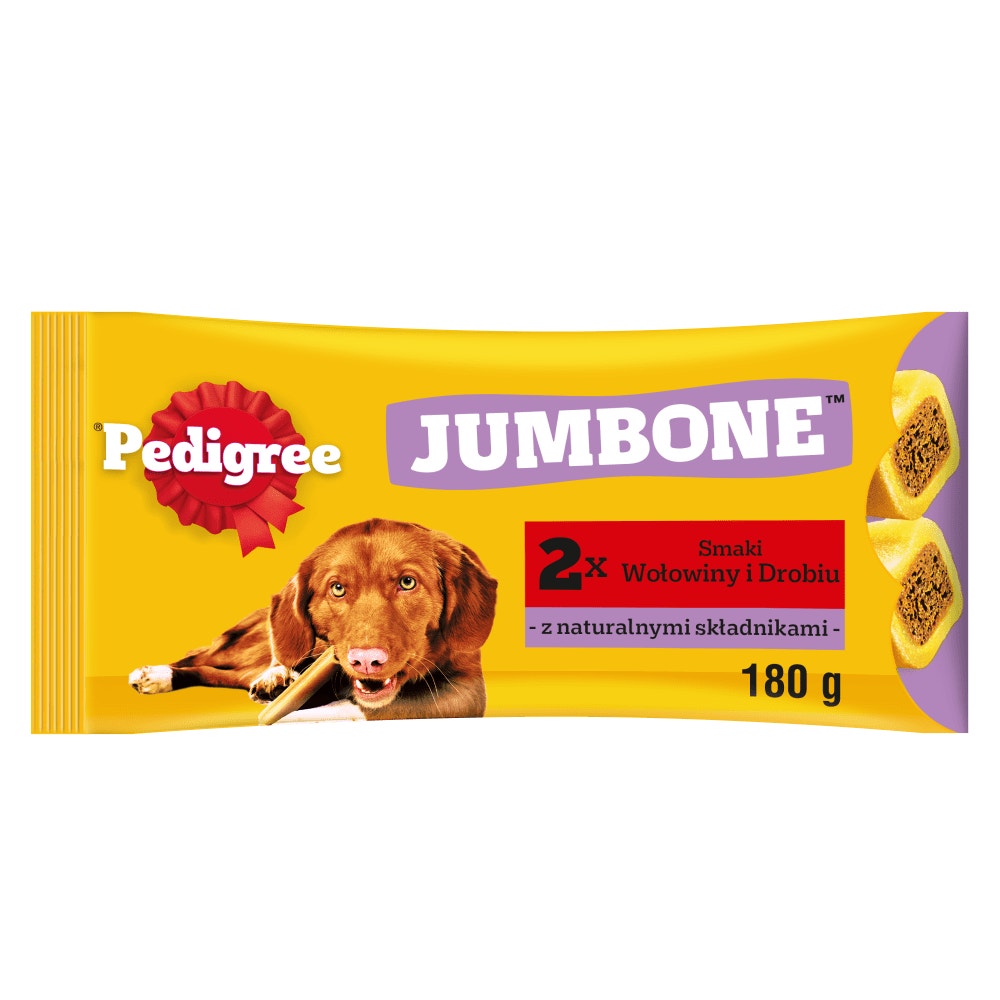 PEDIGREE® Jumbone gryzaki dla średnich psów, Wołowina i Drób, 2 szt.