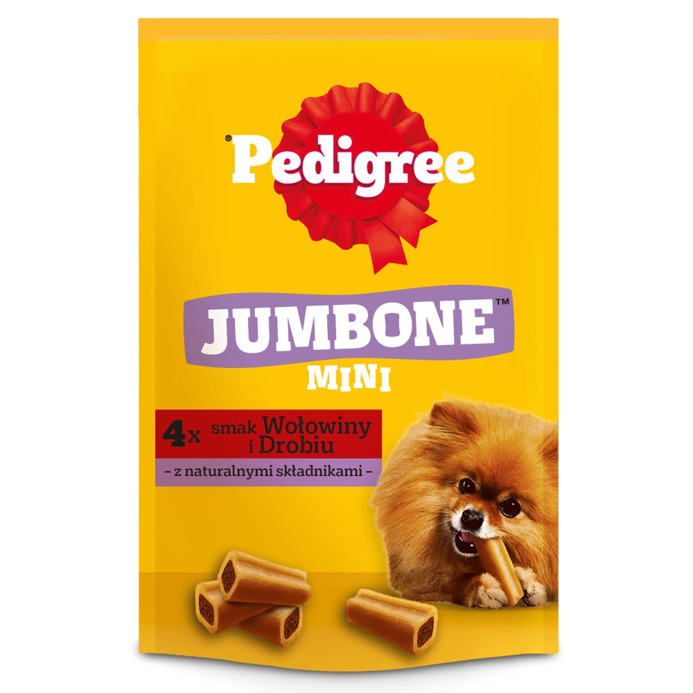PEDIGREE® Jumbone gryzaki dla małych psów, Wołowina i Drób, 4 szt.