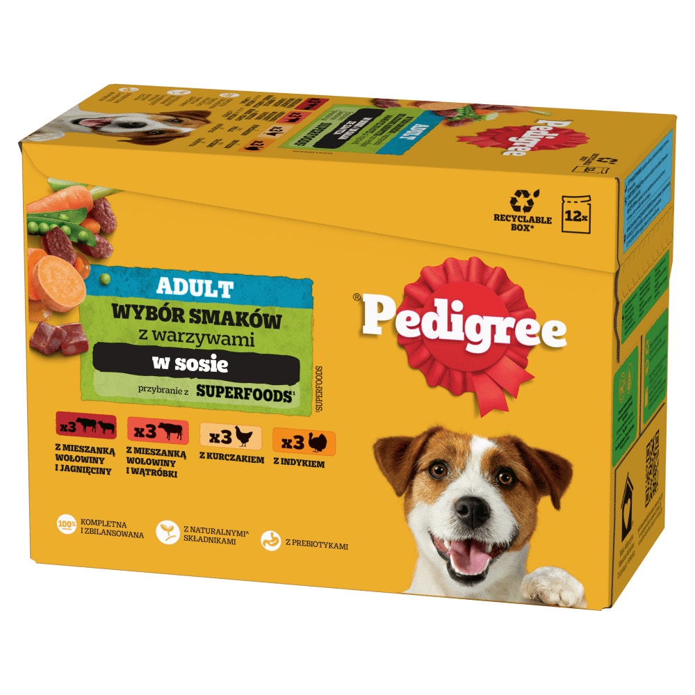 PEDIGREE® Adult Wybór Smaków z Warzywami w Sosie, 12, 40 & 80 x 100 g