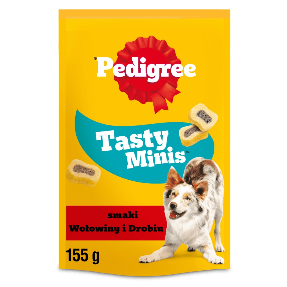 PEDIGREE® Tasty Minis smaki Wołowiny i Drobiu 155 g