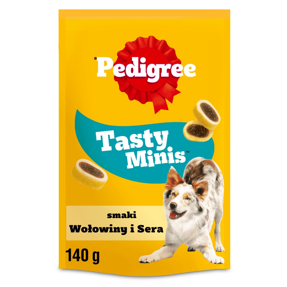 PEDIGREE® Tasty Minis smaki Wołowiny i Sera 140 g