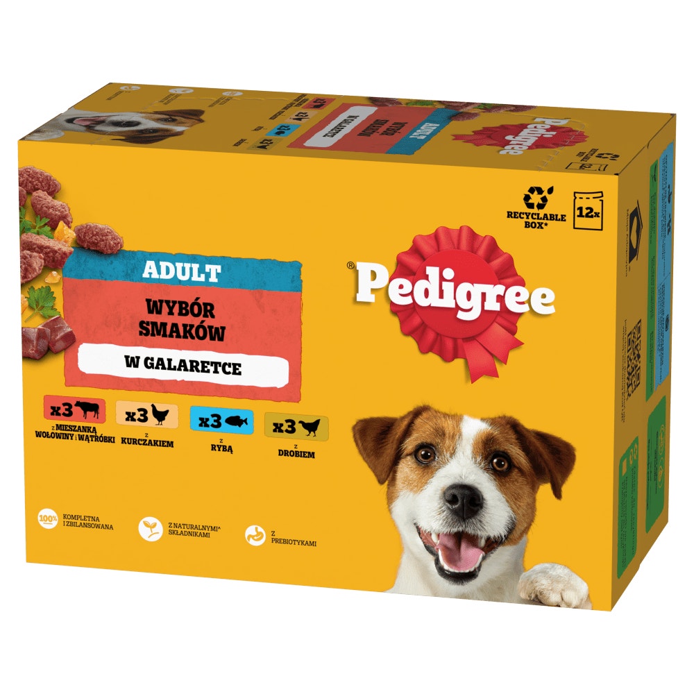 PEDIGREE® Adult Wybór Smaków w Galaretce, 12, 40 & 80 x 100 g